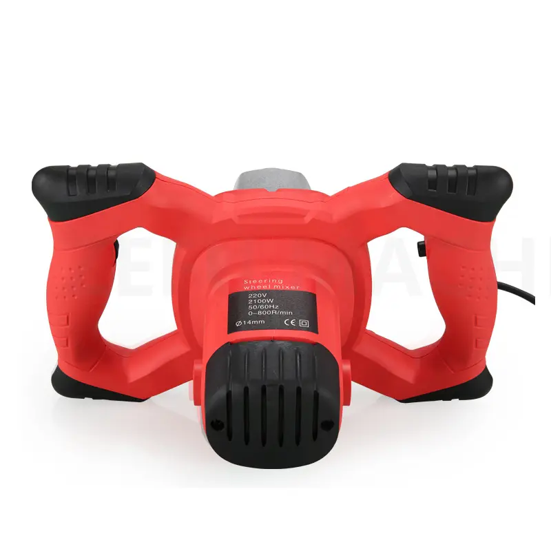 Electric Mixer 6 Gear Adjustable Speed 2100W Handheld Paint Cement Plaster Mortar Coating Mixer Putty Powder Stirring Machine