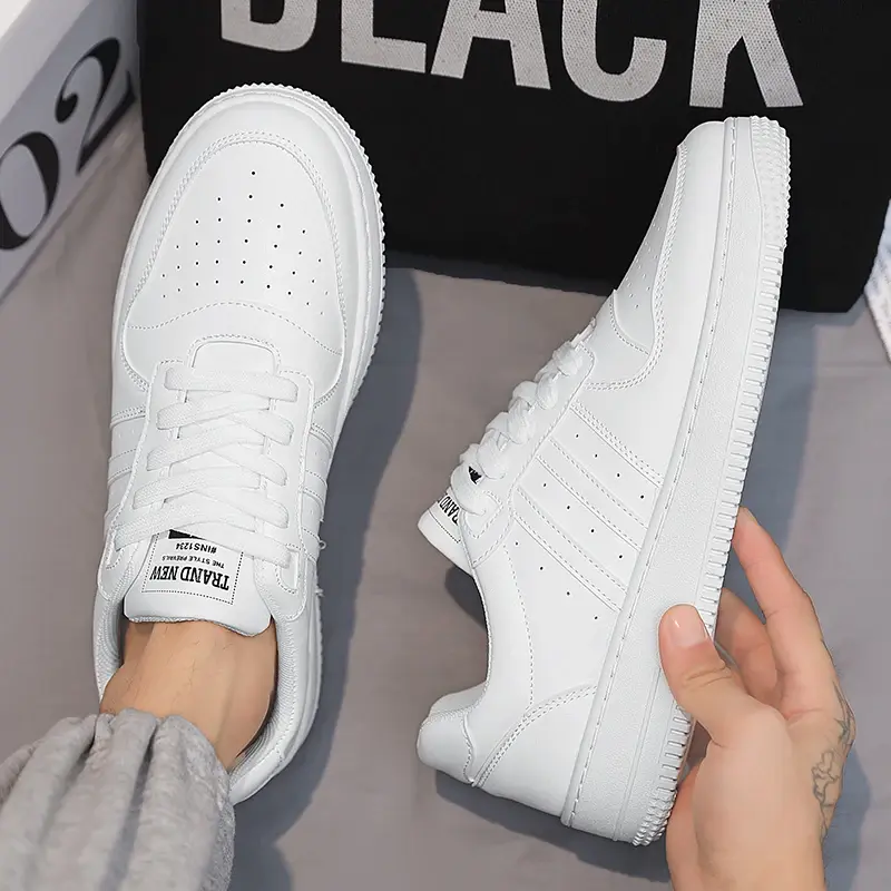 Breathable Casual Versatile Men's Shoes 2025 New White Student Sports Board Shoes Spring Season Small White Shoes For Youth