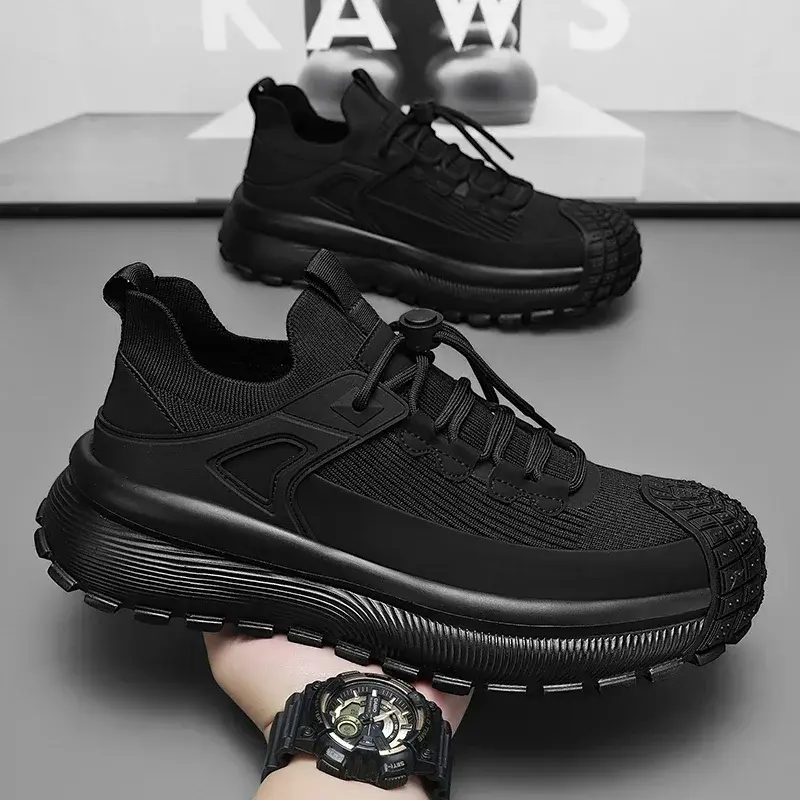 2025 New Leisure Sports Flying Woven Breathable Men's Shoes Casual Comfortable Walking Shoes