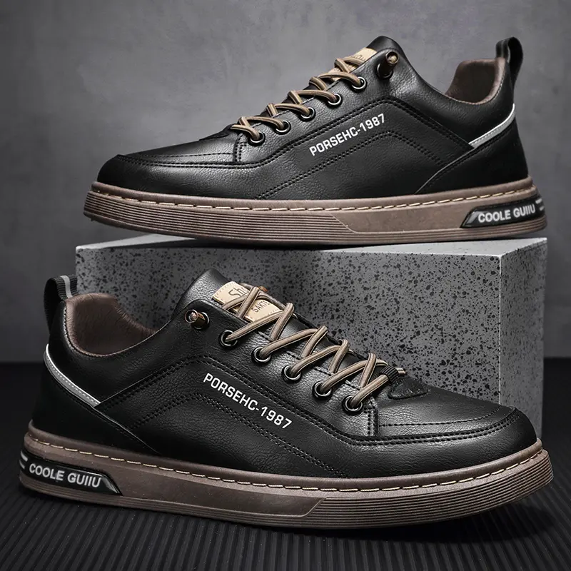 2025 New Trendy Versatile Cloth Shoes Men's Spring New Breathable White Shoes Men's Sports and Leisure Board Shoes Trendy Shoes