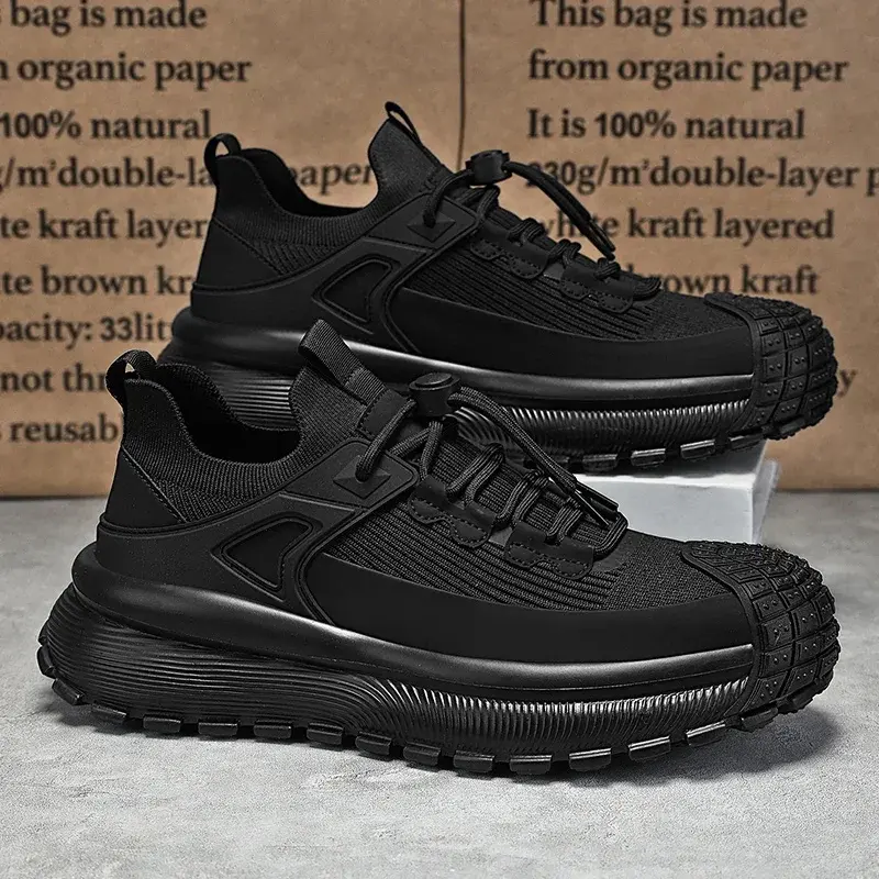 2025 New Leisure Sports Flying Woven Breathable Men's Shoes Casual Comfortable Walking Shoes
