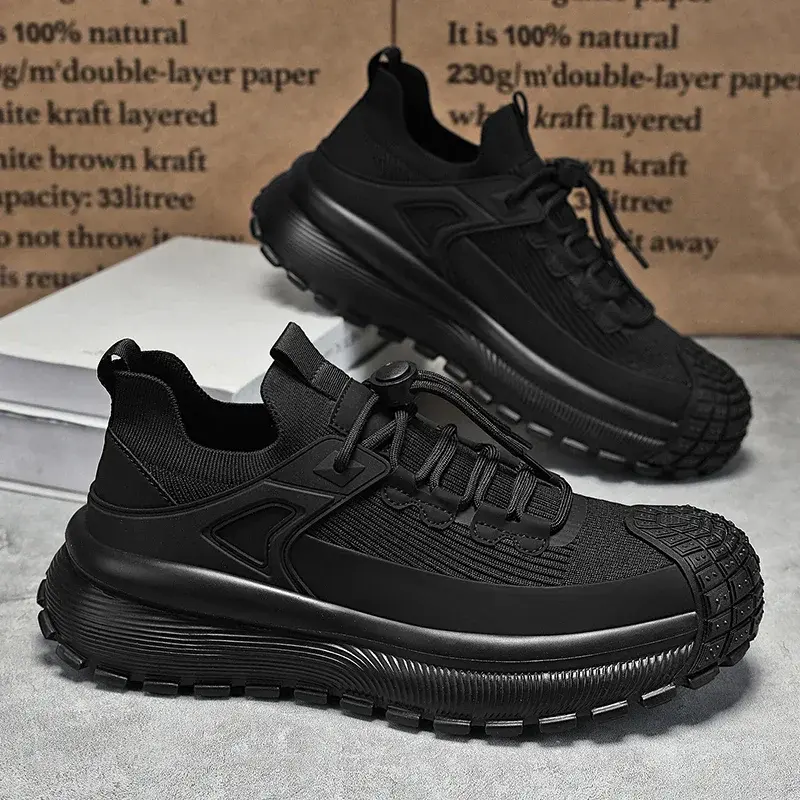 2025 New Leisure Sports Flying Woven Breathable Men's Shoes Casual Comfortable Walking Shoes