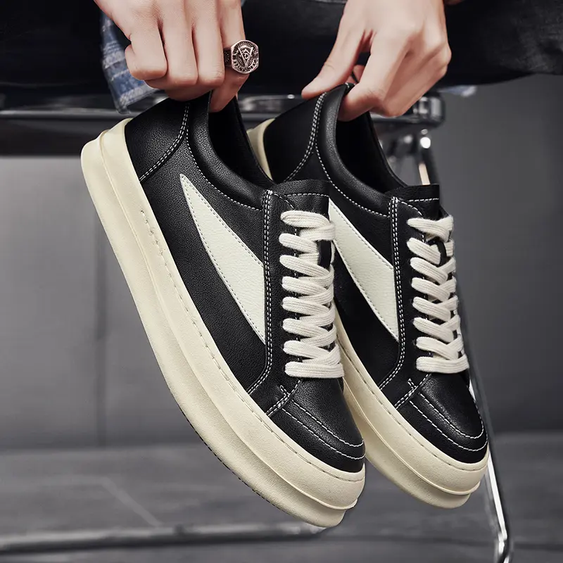2025 New Men's Casual Leather Versatile Sneakers High Quality Outdoor Non-Slip Board Shoes Classic Fashion Flat Designer Shoes