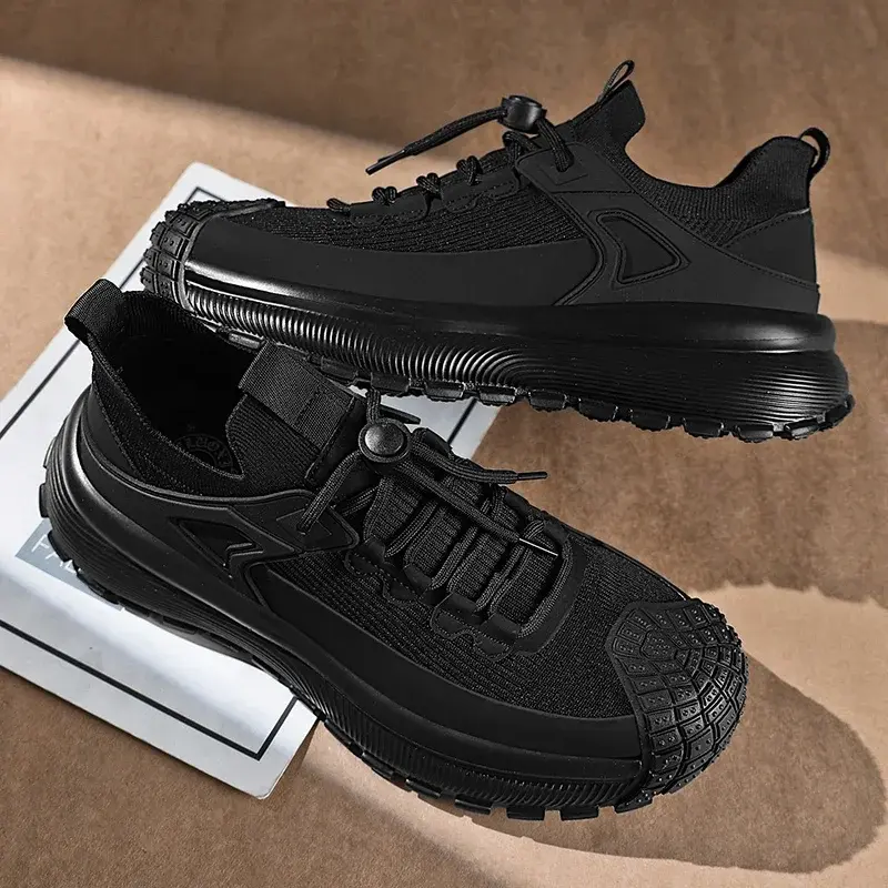 2025 New Leisure Sports Flying Woven Breathable Men's Shoes Casual Comfortable Walking Shoes