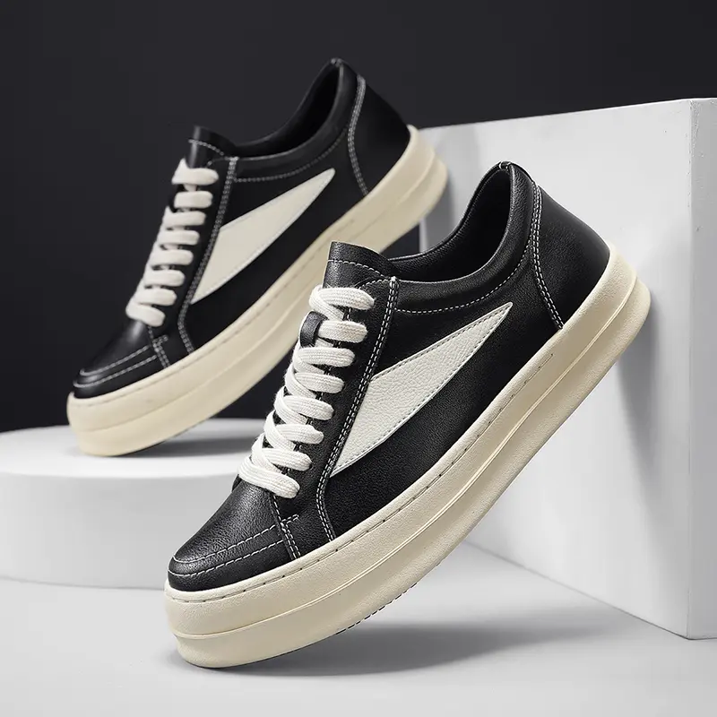 2025 New Men's Casual Leather Versatile Sneakers High Quality Outdoor Non-Slip Board Shoes Classic Fashion Flat Designer Shoes