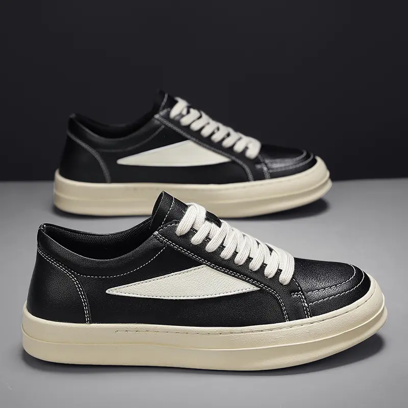2025 New Men's Casual Leather Versatile Sneakers High Quality Outdoor Non-Slip Board Shoes Classic Fashion Flat Designer Shoes