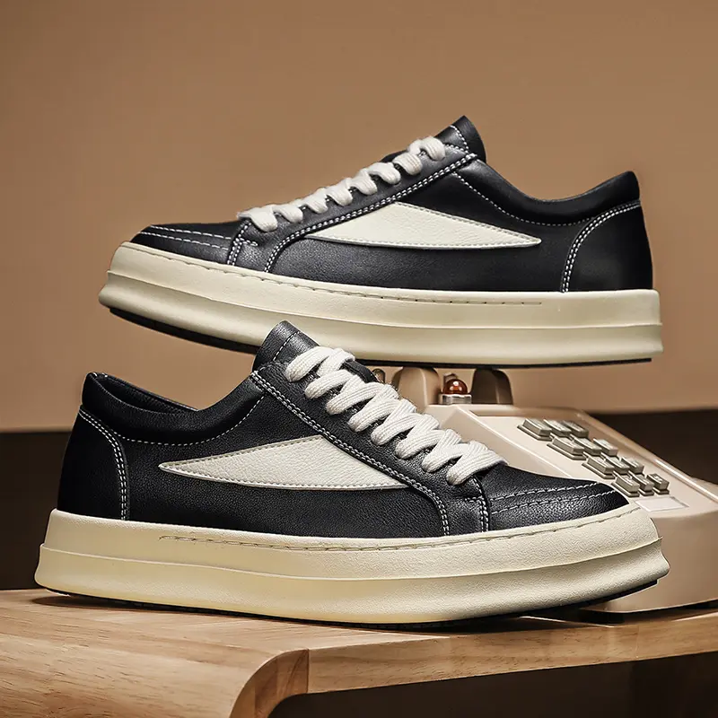 2025 New Men's Casual Leather Versatile Sneakers High Quality Outdoor Non-Slip Board Shoes Classic Fashion Flat Designer Shoes