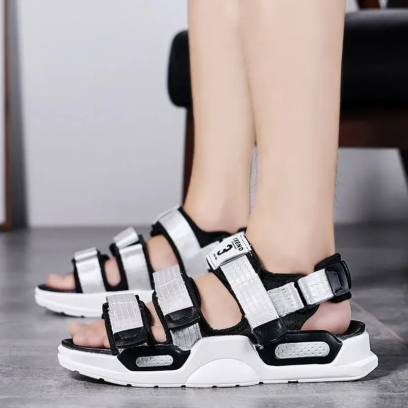 Summer Men's Sport Sandals Big Size 45 Slip on Casual Shoes for Men Outdoor Fashion Holiday Thick Sole Beach Sandals