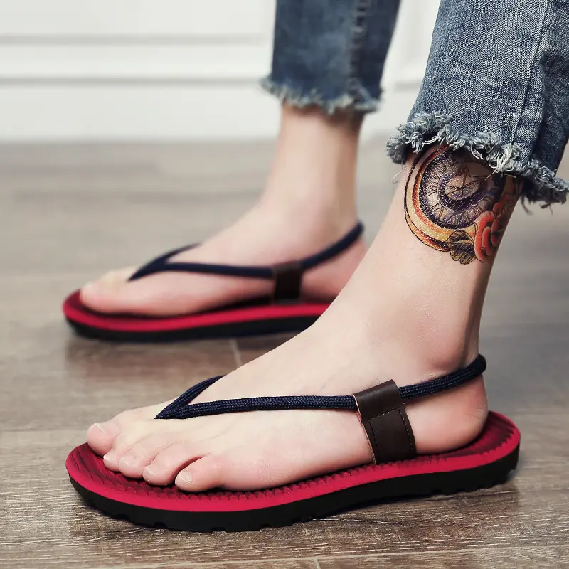 Men's New Flip Flops Super Comfortable and Fashionable Men's Flip Flops Summer Beach Flip Flops Men's Fashionable Breathable Cas