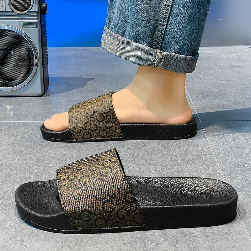 2025 Slippers Summer Men's Home Non-Slip Deodorant Indoor Home Shit Feeling 2024 New Outdoor Sandals