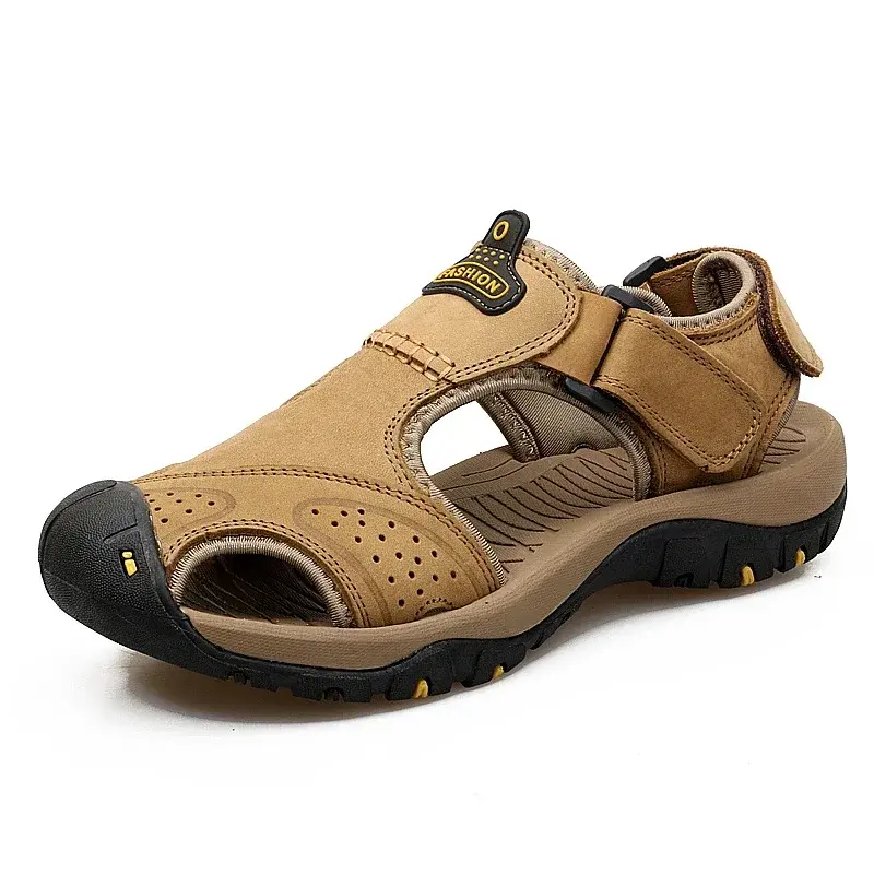 Shoes for Mens Sandals Genuine Leather Original Men's Sandals Models Mens Soft Sandles Comfortable Man Sandal Slippers Slipers