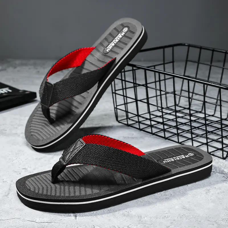 Men's new flip flops super comfortable and fashionable men's flip flops summer beach flip flops men's fashionable breathable cas