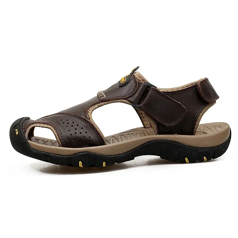 Shoes for Mens Sandals Genuine Leather Original Men's Sandals Models Mens Soft Sandles Comfortable Man Sandal Slippers Slipers