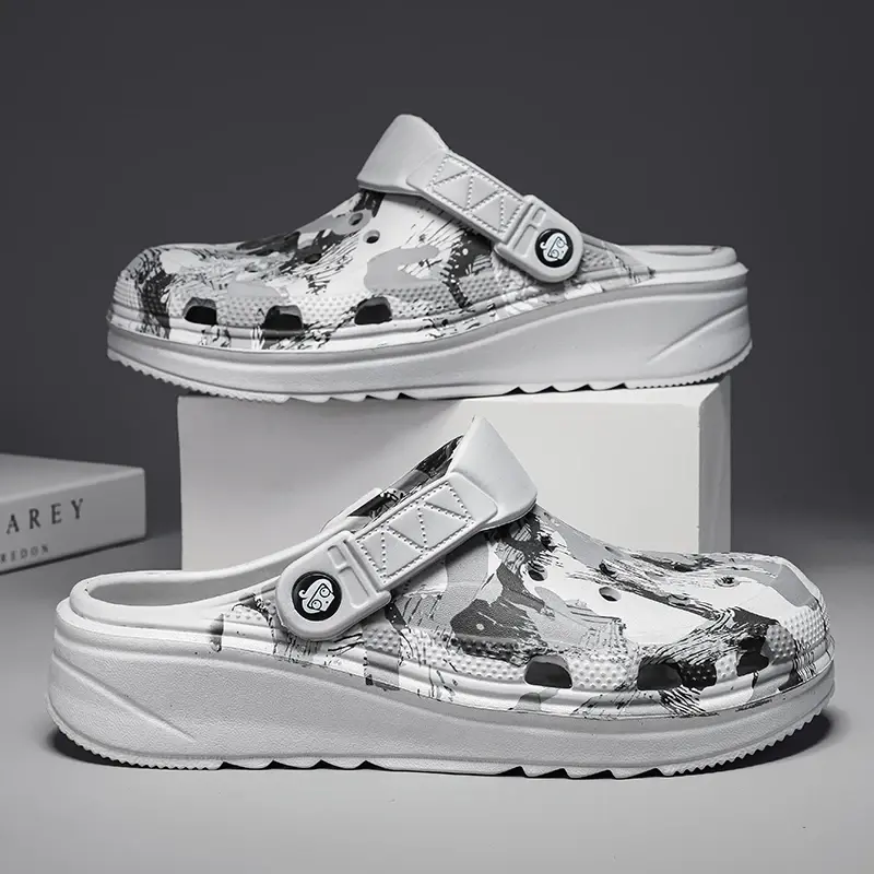 Men Flip Flops Summer Shoes Man Outside Beach Slippers EVA Light Soft Slipper Unisex Footwear Male Sandals Plus Size 368-47