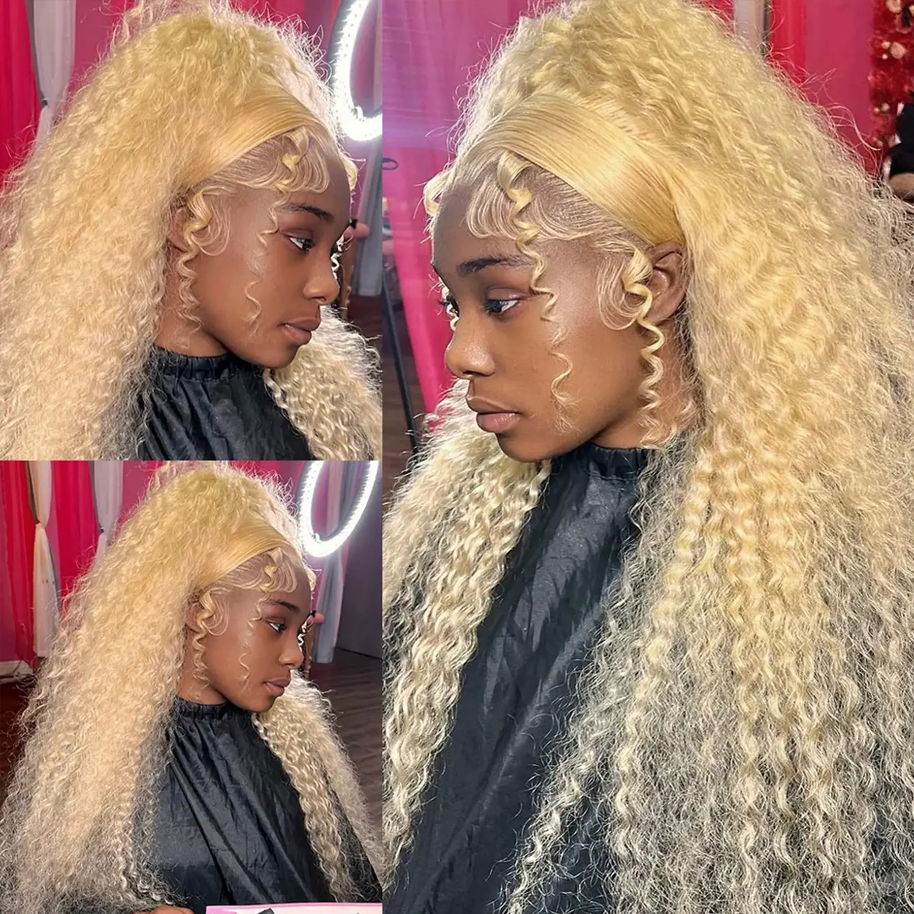 200 Density 13x5 Deep Wave 613 Honey Blonde Hd Lace Frontal Wig 30 40 42 Inch 13x6 Kinky Curly Colored Lace Front Human Hair Wig