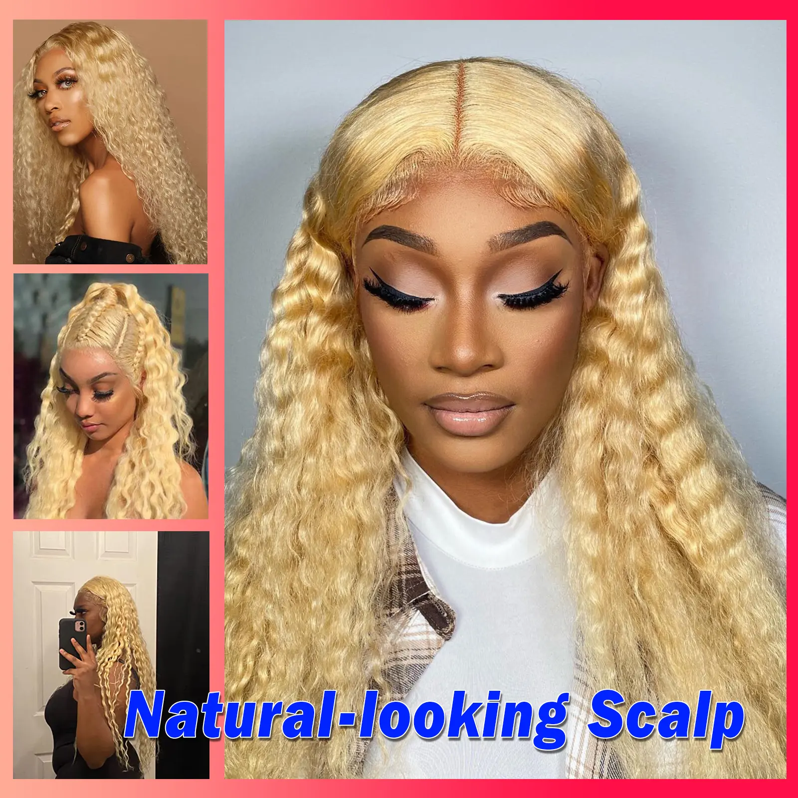 200 Density 13x5 Deep Wave 613 Honey Blonde Hd Lace Frontal Wig 30 40 42 Inch 13x6 Kinky Curly Colored Lace Front Human Hair Wig