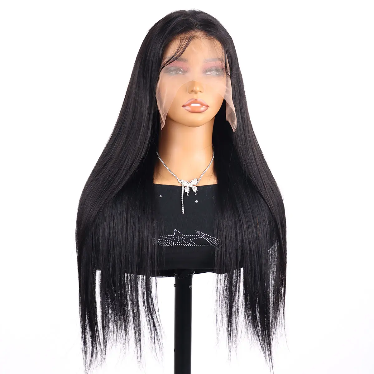 30 40 Inch 250 Density Bone Straight 13X6 Hd Lace Frontal Wig 13X4 Transparent Lace Front Pre Plucked Black 100% Human Hair Wigs