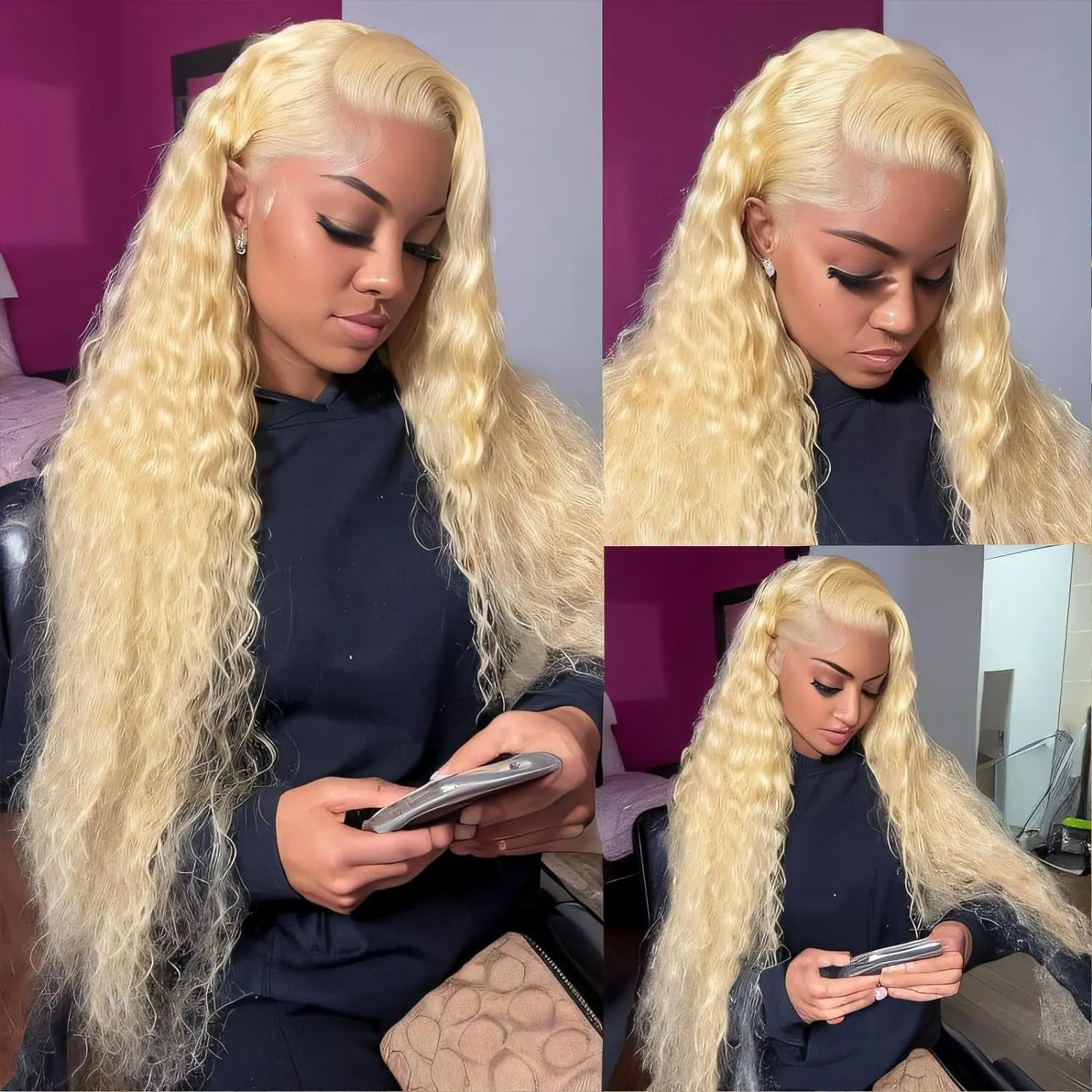 Lace Front Wig Human Hair 613 Blonde Deep Wave 32 Inch 16A Blonde Wig Human Hair 13x6 HD Lace Gluess Wigs Human Hair For Women