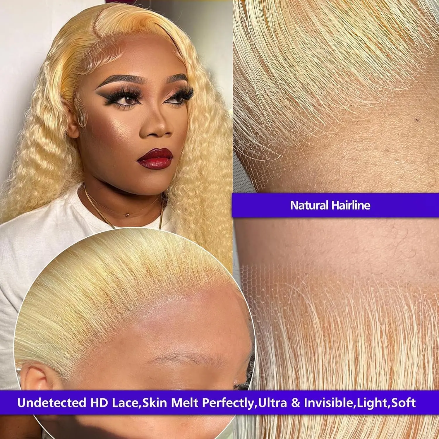 Lace Front Wig Human Hair 613 Blonde Deep Wave 32 Inch 16A Blonde Wig Human Hair 13x6 HD Lace Gluess Wigs Human Hair For Women