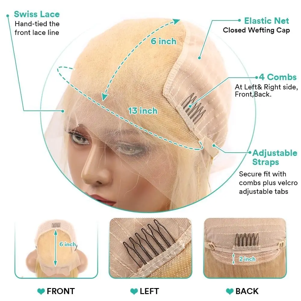 Lace Front Wig Human Hair 613 Blonde Deep Wave 32 Inch 16A Blonde Wig Human Hair 13x6 HD Lace Gluess Wigs Human Hair For Women