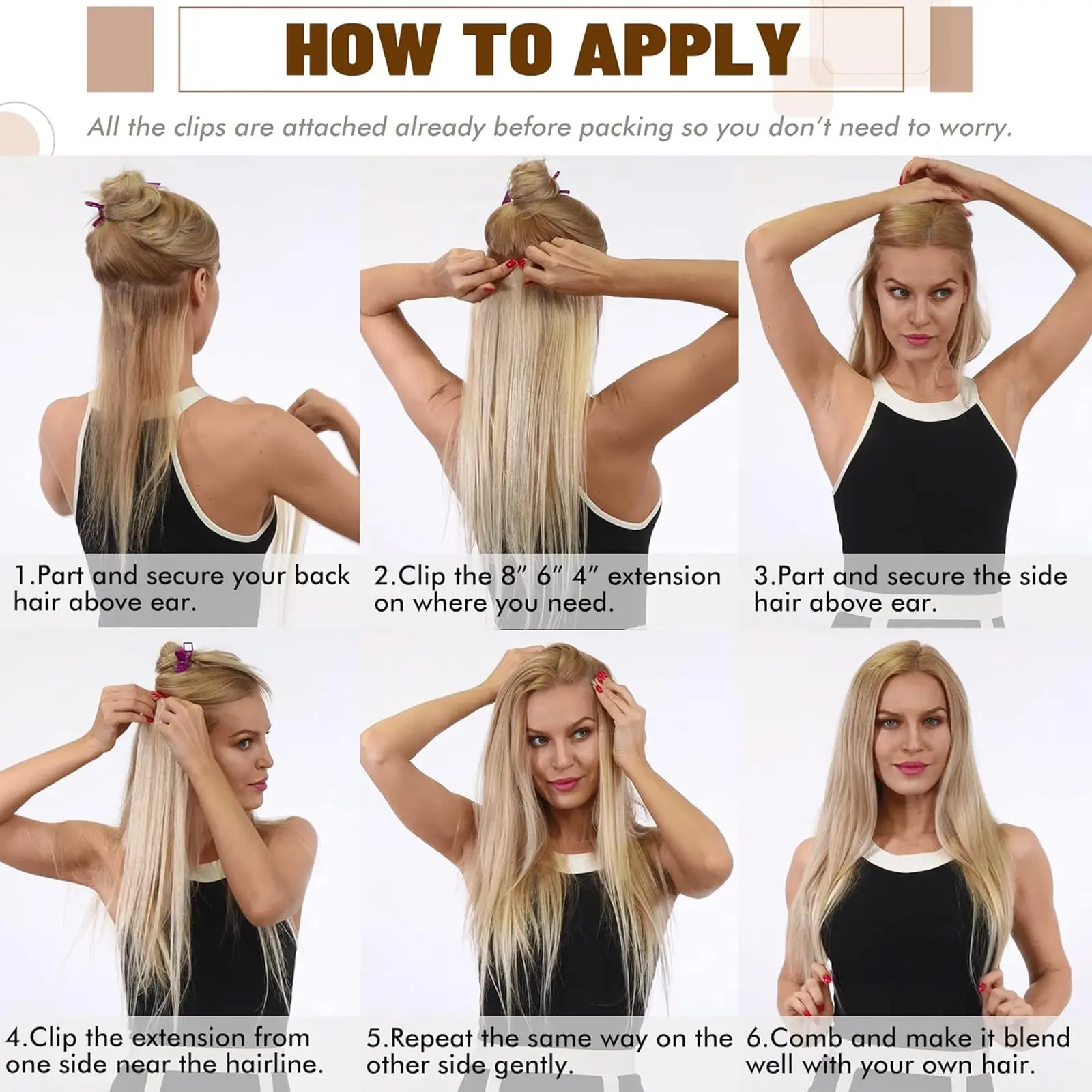 100% Real Hair Clip In Hair Extensions 8Pcs #99J Straight Lace Clip In Human Extensions Hair For Women