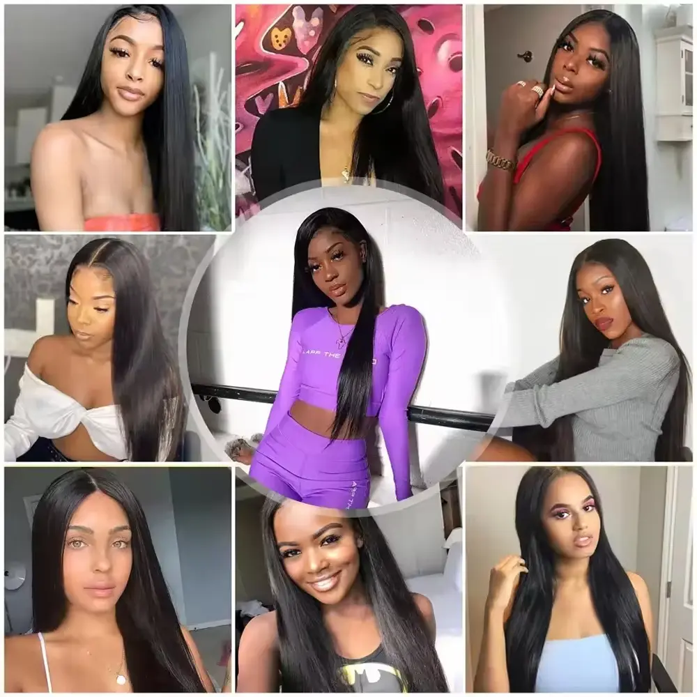 38 40 50Inch Straight Bundles Human Hair  3 4 PCS Bundle 16A 100% Brazilian Remy Raw Hair Extensions Weave Bundles Natural Black