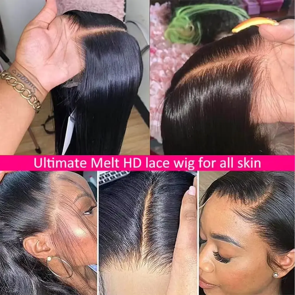 30 Inches 13x6 Bone Straight Human Hair Wigs 13x4 Transparent Lace Front Wig HD Lace Frontal Human Hair Wigs For Black Women