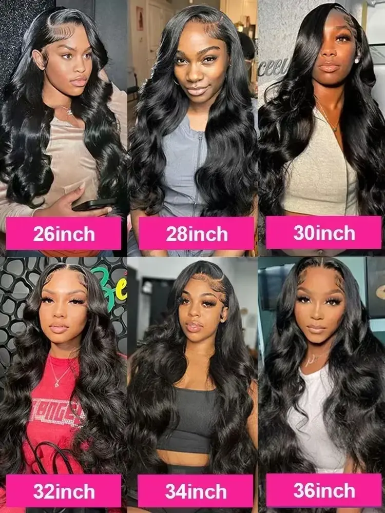 200 Density Remy HD Body Wave 13x6 Lace Frontal Wig 30 40 42 Inch Brazilian Black 13x5 Raw Lace Front Human Hair Wigs For Women