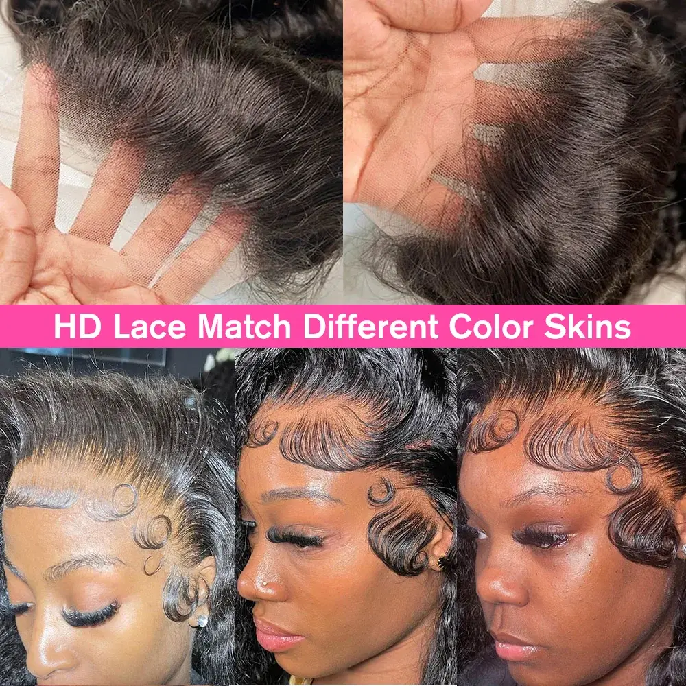 WXG 40 44Inch 13x6 HD Water Deep Wave Kinky Curly Lace Frontal Wig 250 Density Raw Human Hair Wigs Brazilian 13x5 Lace Front Wig