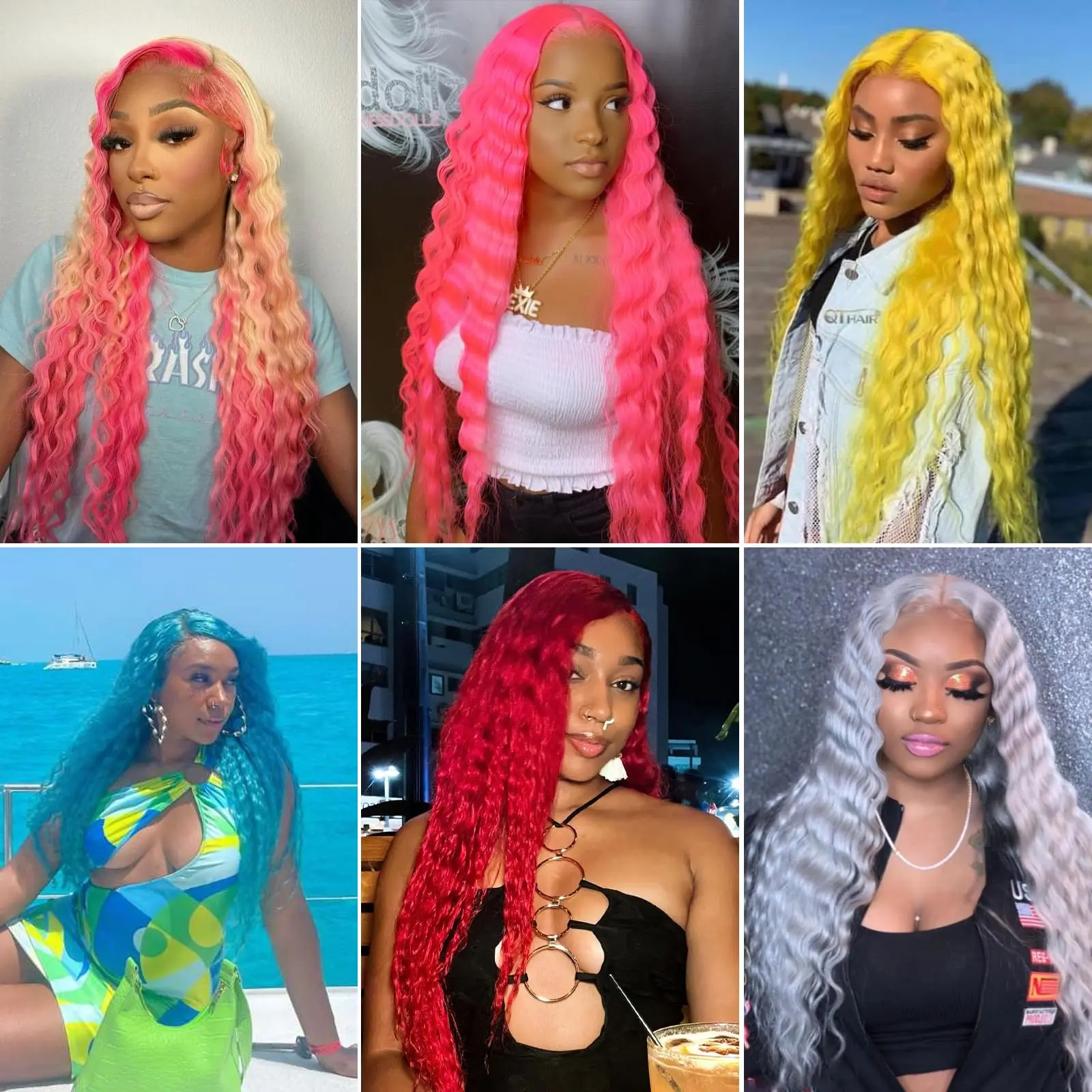 613 Lace Front Wig Human Hair 613 Blonde 210% Density Deep Wave 13x6 HD Transparent Lace Front Wig Human Hair Pre Plucked