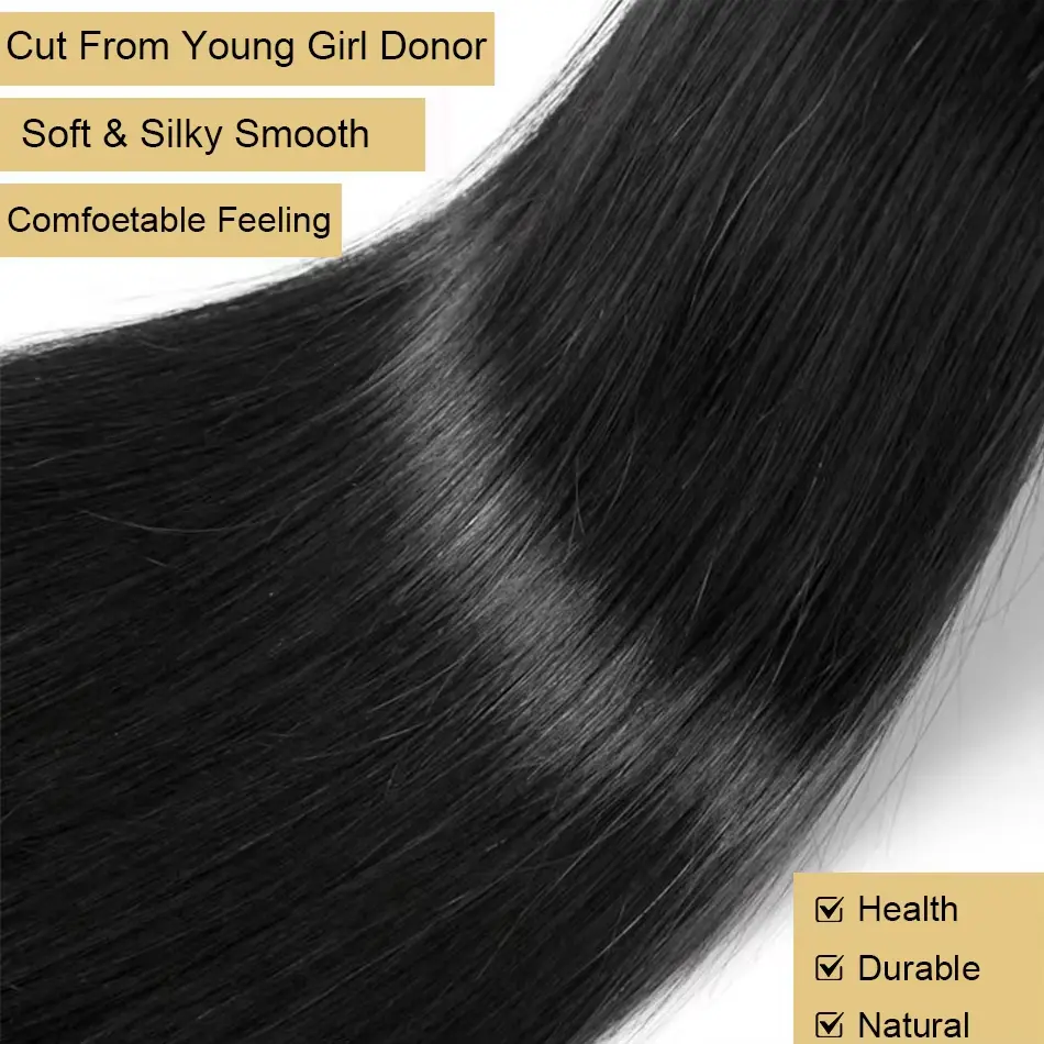 WXG 16A Virgin Hair Bundles 30 40Inch Straight 100% Human Hair 4 5 Bundles Soft Natural Black Brazilian Remy Raw Hair Extensions