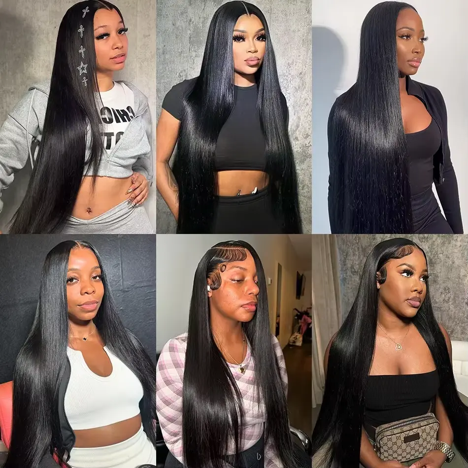 30 40 Long Inch Brazilian Raw Hair Bundles 100% Real Straight Human Hair Bundles For Black Women 3 4 Bundle Remy Hair Extensions