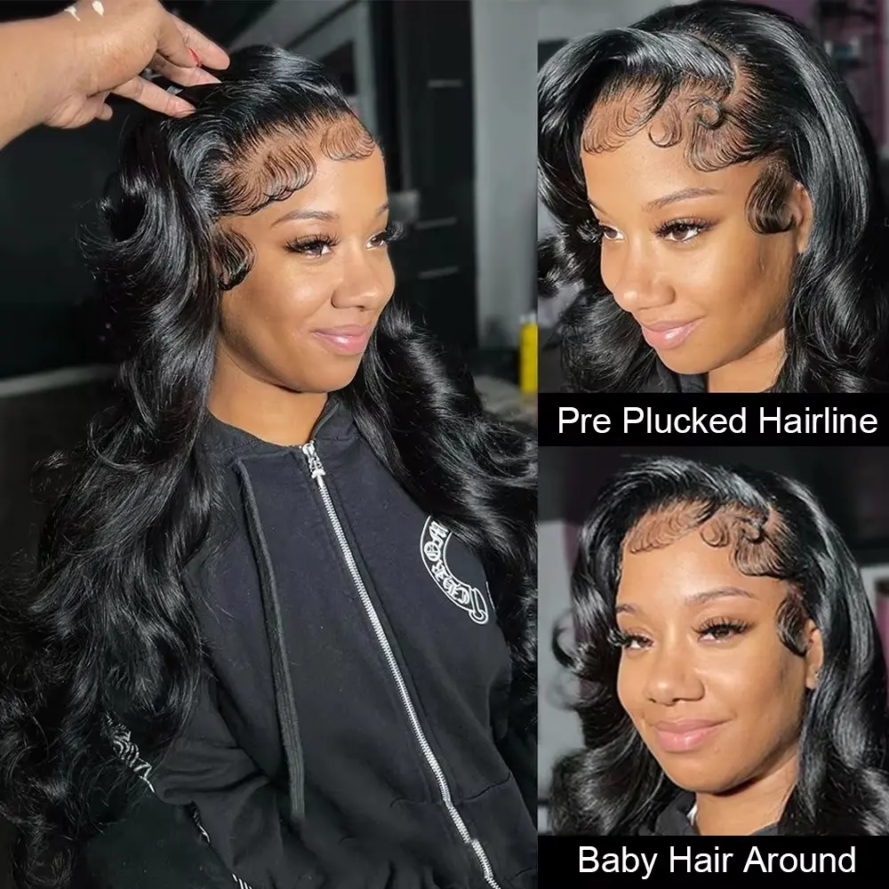 220% Body Wave 13x5 Transparent Lace Front Wig 30 40 Inch Colored 613 Blonde/Black HD Lace Frontal Wig 100% Human Hair Wigs 13x6