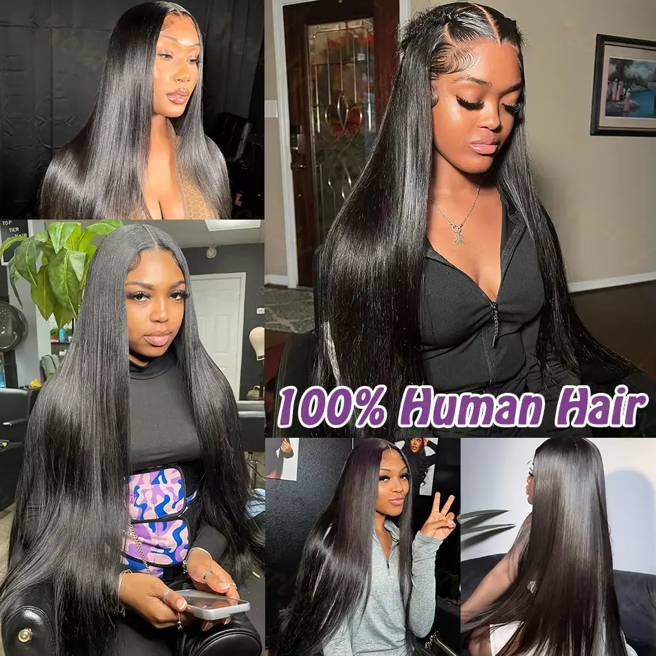 WXG 16A Virgin Hair Bundles 30 40Inch Straight 100% Human Hair 4 5 Bundles Soft Natural Black Brazilian Remy Raw Hair Extensions
