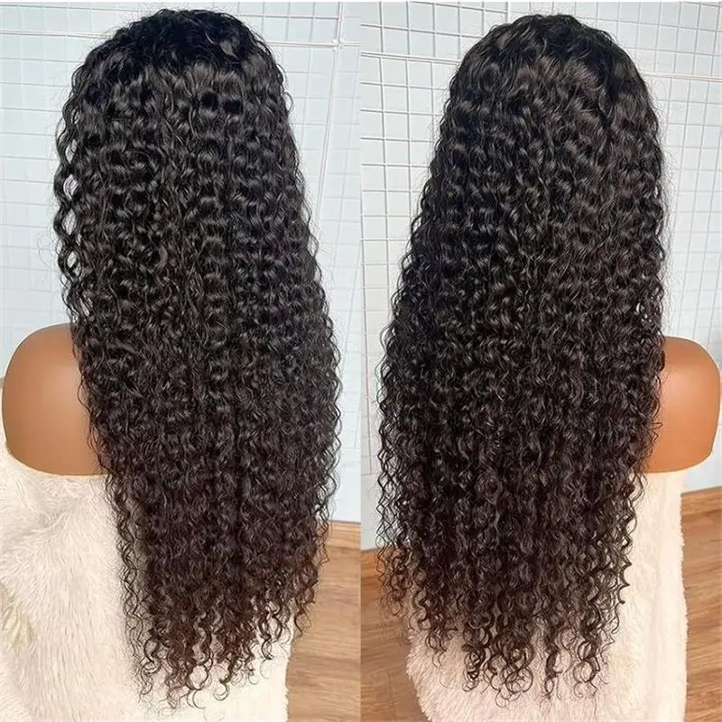 Curly Lace Front Wigs Human Hair for Women 13x6 HD Transparent Deep Curly Lace Frontal Wigs Human Hair Natural color T part