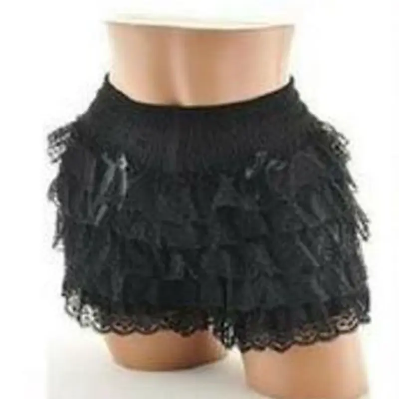 Combhasaki Women Y2K Floral Lace Coquette Slim Fit Shorts Smocked Elastic Waist Bow Decor Tiered Ruffled Layered Bodycon Bottoms