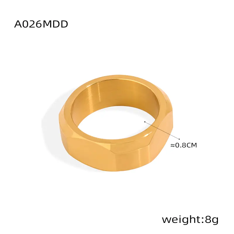 Nuts Shape Rings For Women Men 316L Stainless Steel With 18k Gold Plated Waterproof Fadeless Unisex Ring Couples Jewelry