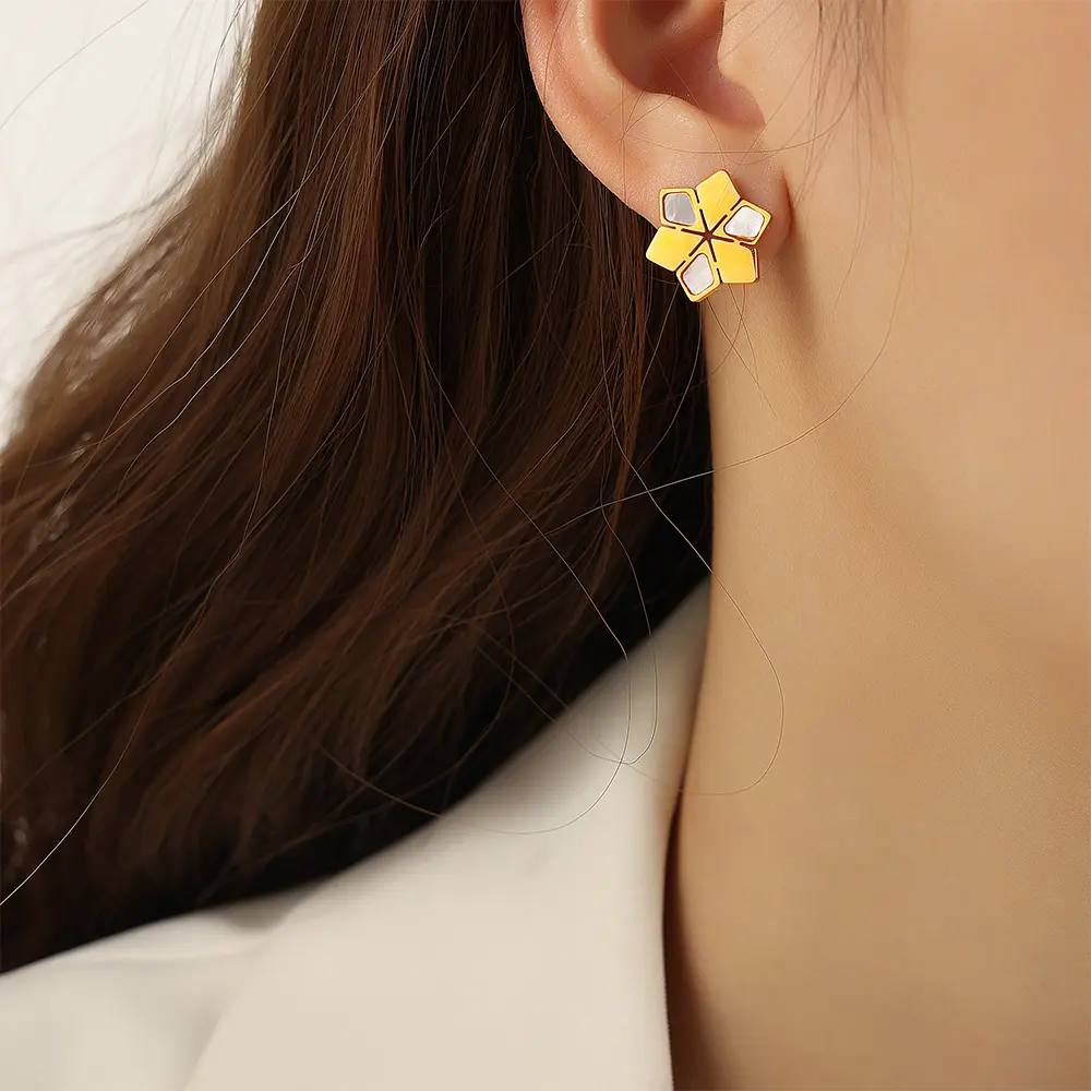 Sweet White Bell Earring Metal Ring Earring for Women Girls Romantic Elegant Charm Jewelry Gift