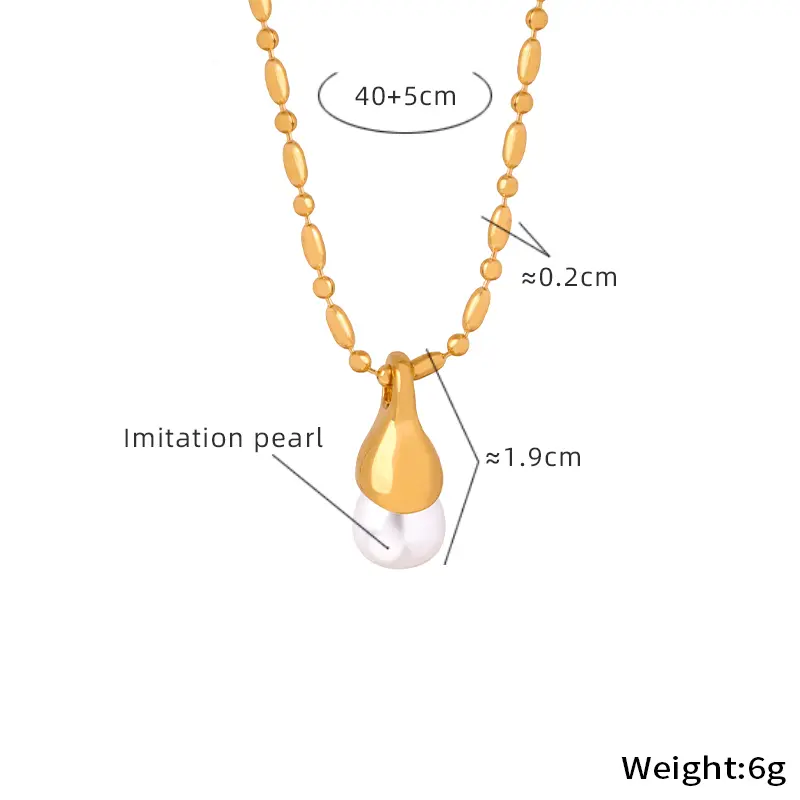Fashion Cheap Items Imitation Pearl Pendant Necklace for Women Minimalist Sweet Link Chain Choker Necklace Collar Bijoux