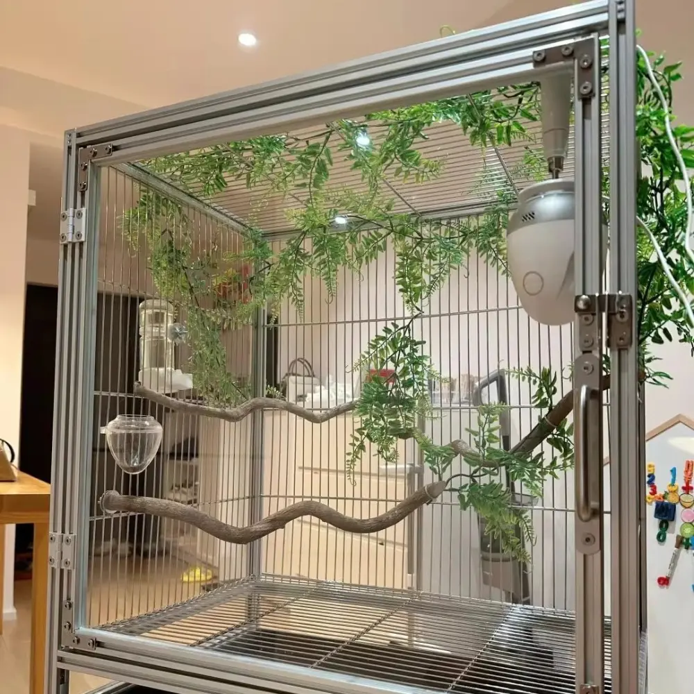 Bird Cage Large Bird Villa Parrot Cage Outdoor Breeding Cage Aluminum Alloy Material Size Accessories Can Be Customized