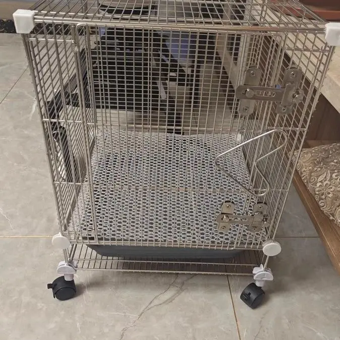 304 Stainless Steel Pet Cage Honey Squirrel Cage Totoro Villa Squirrel Cage With Wheels