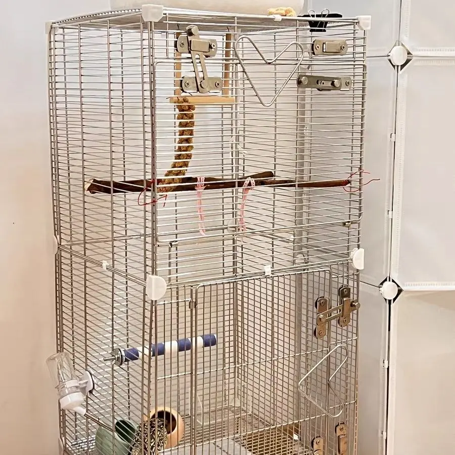 304 Stainless Steel Pet Cage Honey Squirrel Cage Totoro Villa Squirrel Cage With Wheels