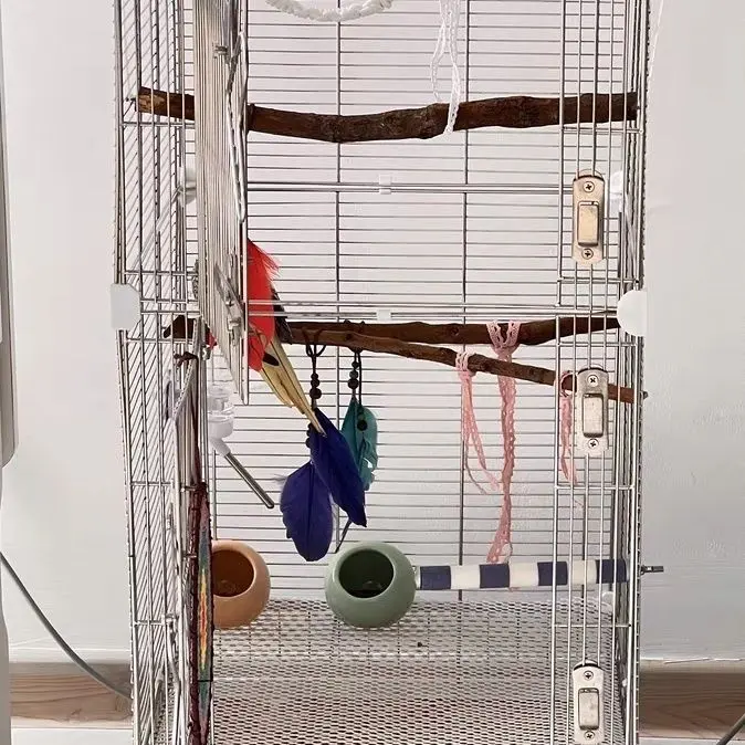 304 Stainless Steel Pet Cage Honey Squirrel Cage Totoro Villa Squirrel Cage With Wheels