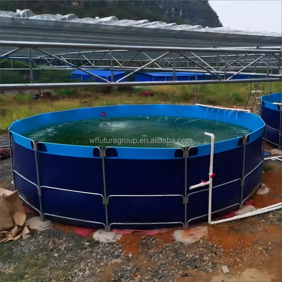 Galvanized Pipe Tarpaulin Fish Tanks Farm Aquaculture Large Canvas Fish Crayfish Pond For Fish Farming