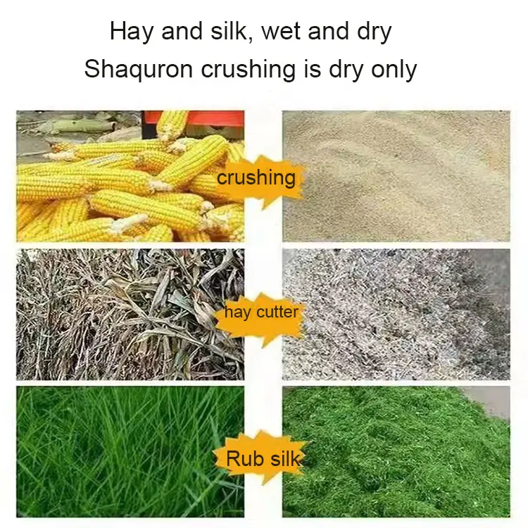 Animal Feed Farming Equipment Used Silage Hay Straw Grass Chopper Crusher Machine Chaff Cutter Machine Livestock Pellet