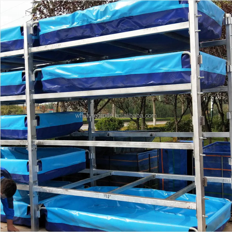 Galvanized Pipe Tarpaulin Fish Tanks Farm Aquaculture Large Canvas Fish Crayfish Pond For Fish Farming