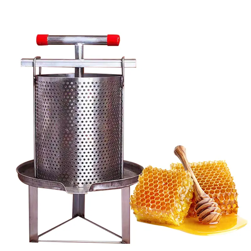 Easy To Operate Manual Mesh Honey Wax Press Extractor Stainless Steel Honey Presser