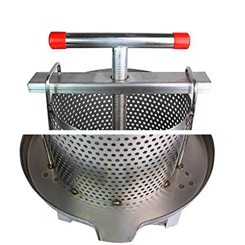 Easy To Operate Manual Mesh Honey Wax Press Extractor Stainless Steel Honey Presser