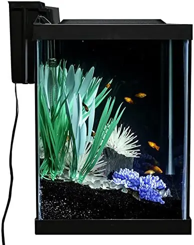 Includes LED Lighting And Decor Aquarium 20 Gallon Glass Small Fish Tanks Kit