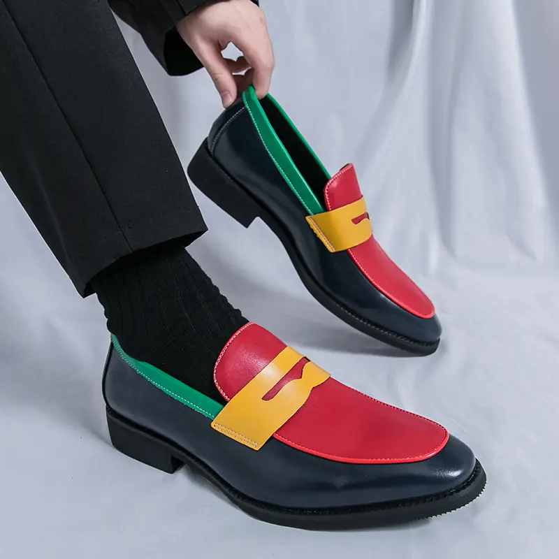 Handmade Men Coiffeur Shoes Stylish Flats Mens Slip on Club Shoes Classic Men Shoes for Wedding Non-Slip Men's Walking Footwear